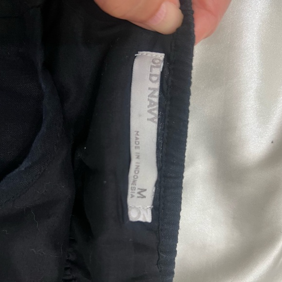 Old Navy Black Midi Dress Adjustable Straps Tie Back Lightweight Sundress Medium - Picture 3 of 3